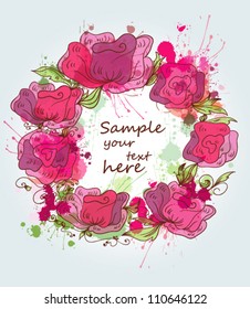 Abstract floral frame