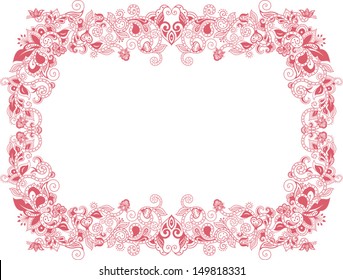 Abstract Floral Frame