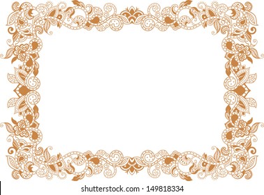 Abstract Floral Frame