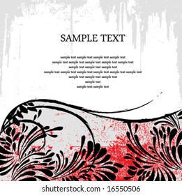 abstract floral frame