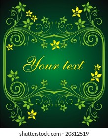 abstract floral frame