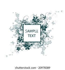 abstract floral frame