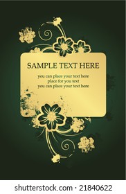 abstract floral frame