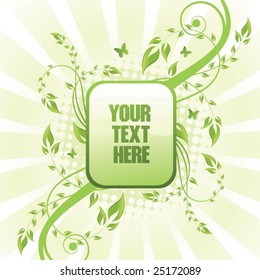 abstract floral frame