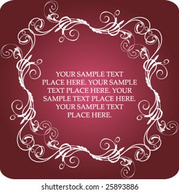abstract floral frame
