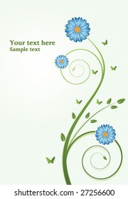abstract floral frame