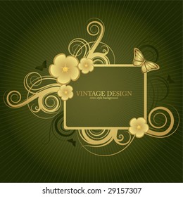 abstract floral frame