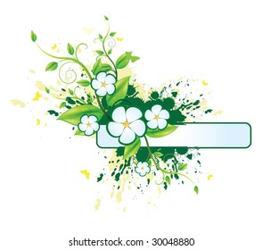 abstract floral frame