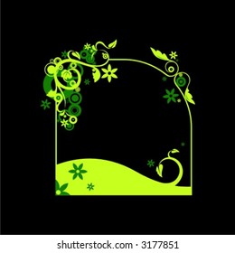 abstract floral frame
