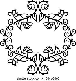 Abstract floral frame