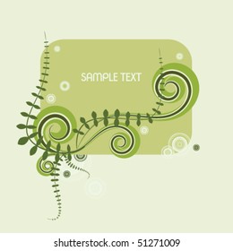abstract floral frame