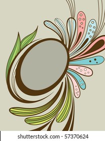 Abstract floral frame