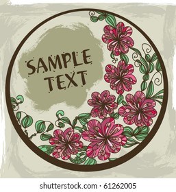 Abstract floral frame