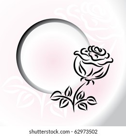 Abstract floral frame
