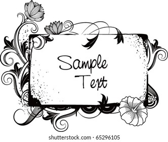 Abstract Floral Frame