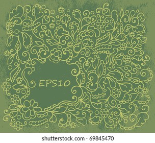 Abstract floral frame