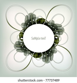 abstract floral frame