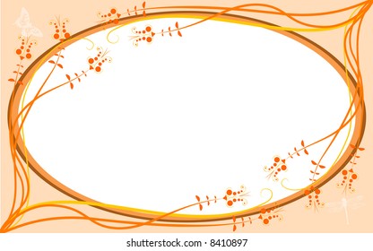 abstract floral frame
