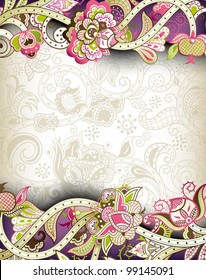 Abstract Floral Frame