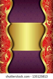Abstract Floral Frame Background