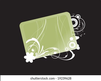 abstract floral frame background