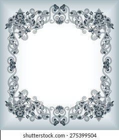 Abstract Floral Frame Background