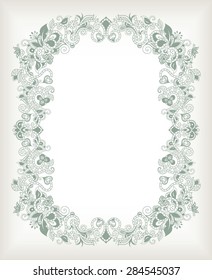 Abstract Floral Frame Background