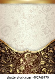 Abstract Floral Frame Background