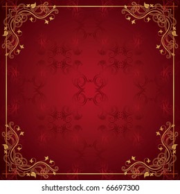 Abstract Floral Frame Background