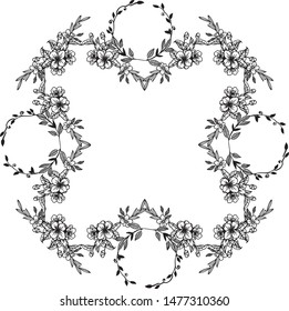 Abstract floral frame background, for various design of greeting card. Vector