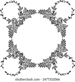 Abstract floral frame background, for various design of greeting card. Vector