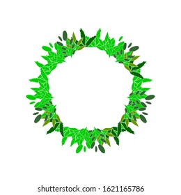 Abstract floral frame. Botanical design element