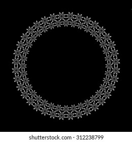 Abstract Floral frame. Can be used as an icon, logo, sign, element. Vector illustration.