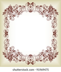 Abstract Floral Frame Design