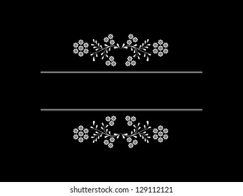 Abstract floral frame. Element for design.