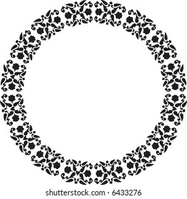 Abstract floral frame element. No Gradients.