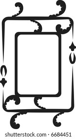 Abstract floral frame element. No Gradients, one color.