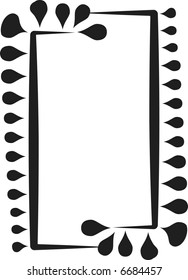 Abstract floral frame element. No Gradients, one color.