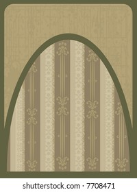 Abstract floral frame element. No Gradients, one color.
