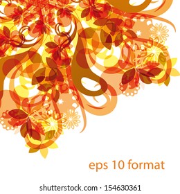 abstract floral frame eps10