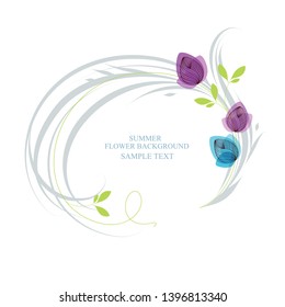 Abstract floral frame with abstract leaves.
Vector element for design, greetings, wedding invitations, ceremonies, cards