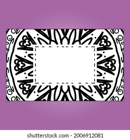 abstract floral frame with mandala EPS 10
