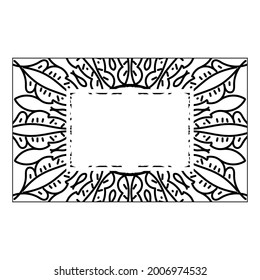 abstract floral frame with mandala EPS 10