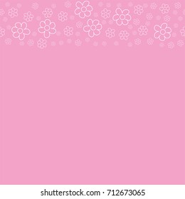 abstract floral frame on a pink background. For prints, greeting cards, invitations, wedding, birthday, party, Valentine's day. Vector illustration.