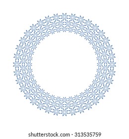 Abstract Floral frame on a white background isolation. Can be used as an icon, logo, sign, element. Vector illustration.