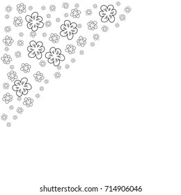 abstract floral frame on a white background. For prints, greeting cards, invitations, wedding, birthday, party, Valentine's day. Vector illustration.