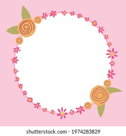 Abstract floral frame pattern background. Design for invitation, card, sertificate etc. Vector hand drawn illustration