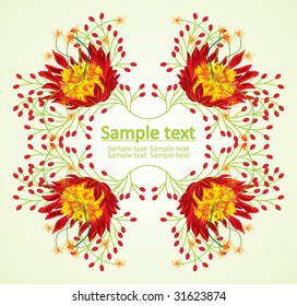 abstract floral frame with place for your text