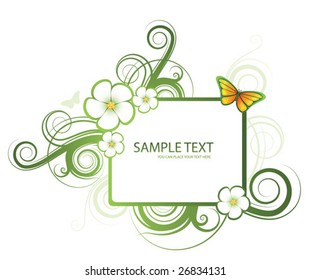 abstract floral frame with space for your text