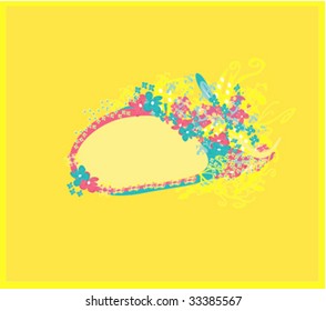 Abstract floral frame with space for your text